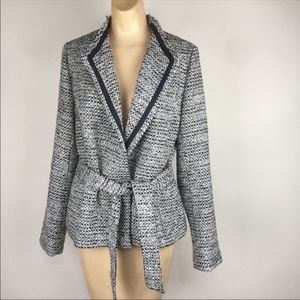 Banana Republic Navy Tweed Jacket